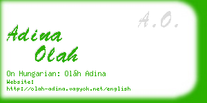 adina olah business card